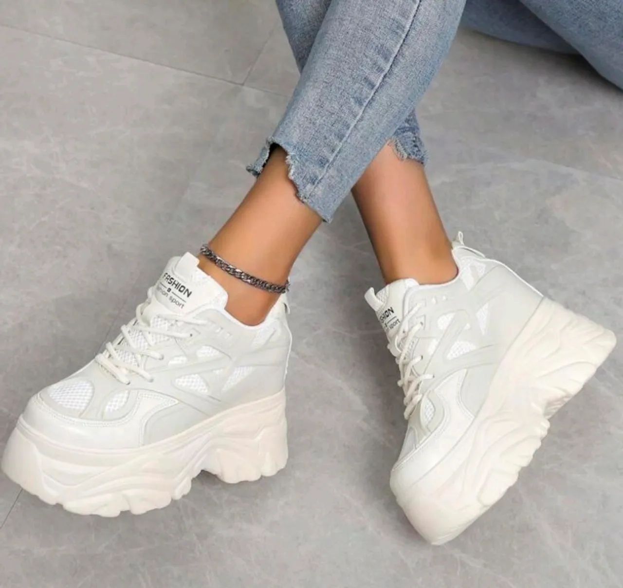 Sapato OFERTA importado plataforma tenis 34 feminino  - Foto 4