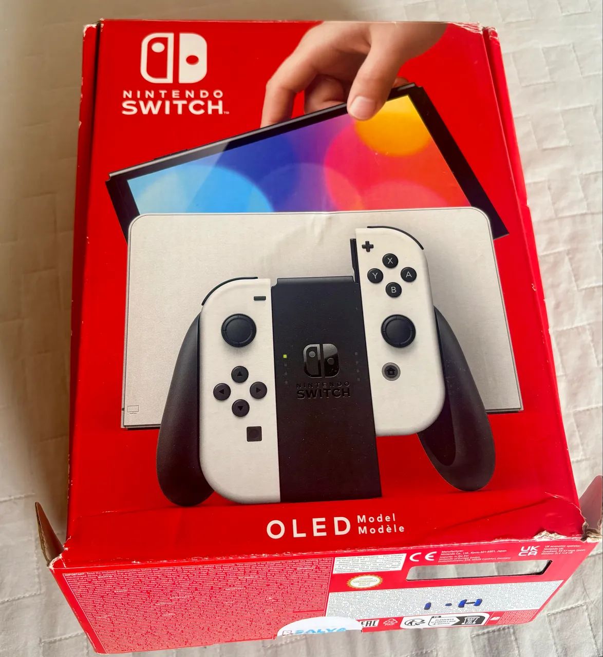 Kit Nintendo Switch OLED 64 GB Caixa e NF