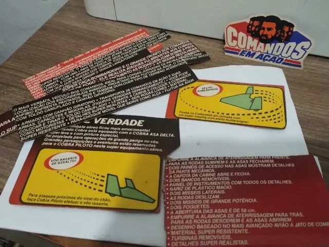 comandos em ação, decalque e fragmentos de embalagens do brinquedo - Foto 3