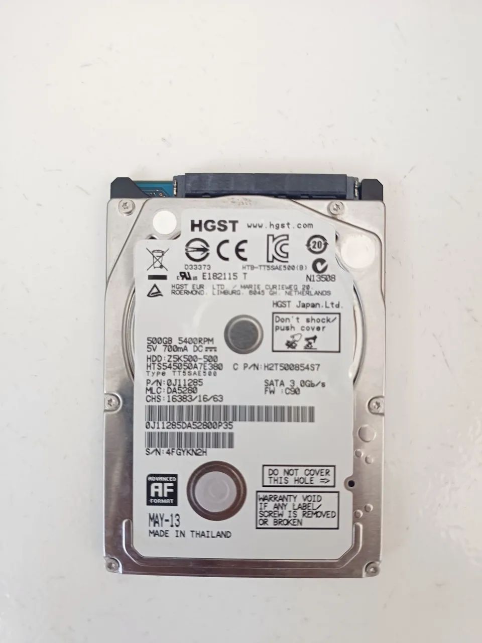 Hd Hitachi 500gb notebook 