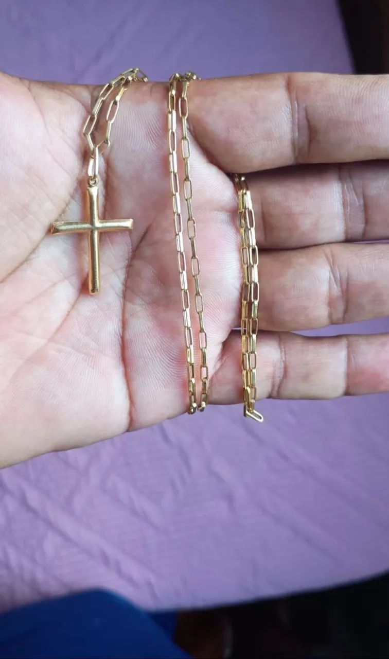 COLAR EM OURO 18K 70cm 4,7g - Foto 3