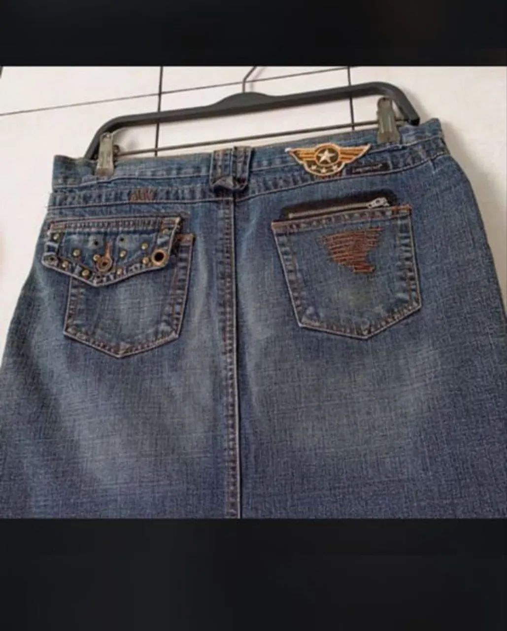 Saia Zagnetron jeans retrô tamanho 42 - Foto 5