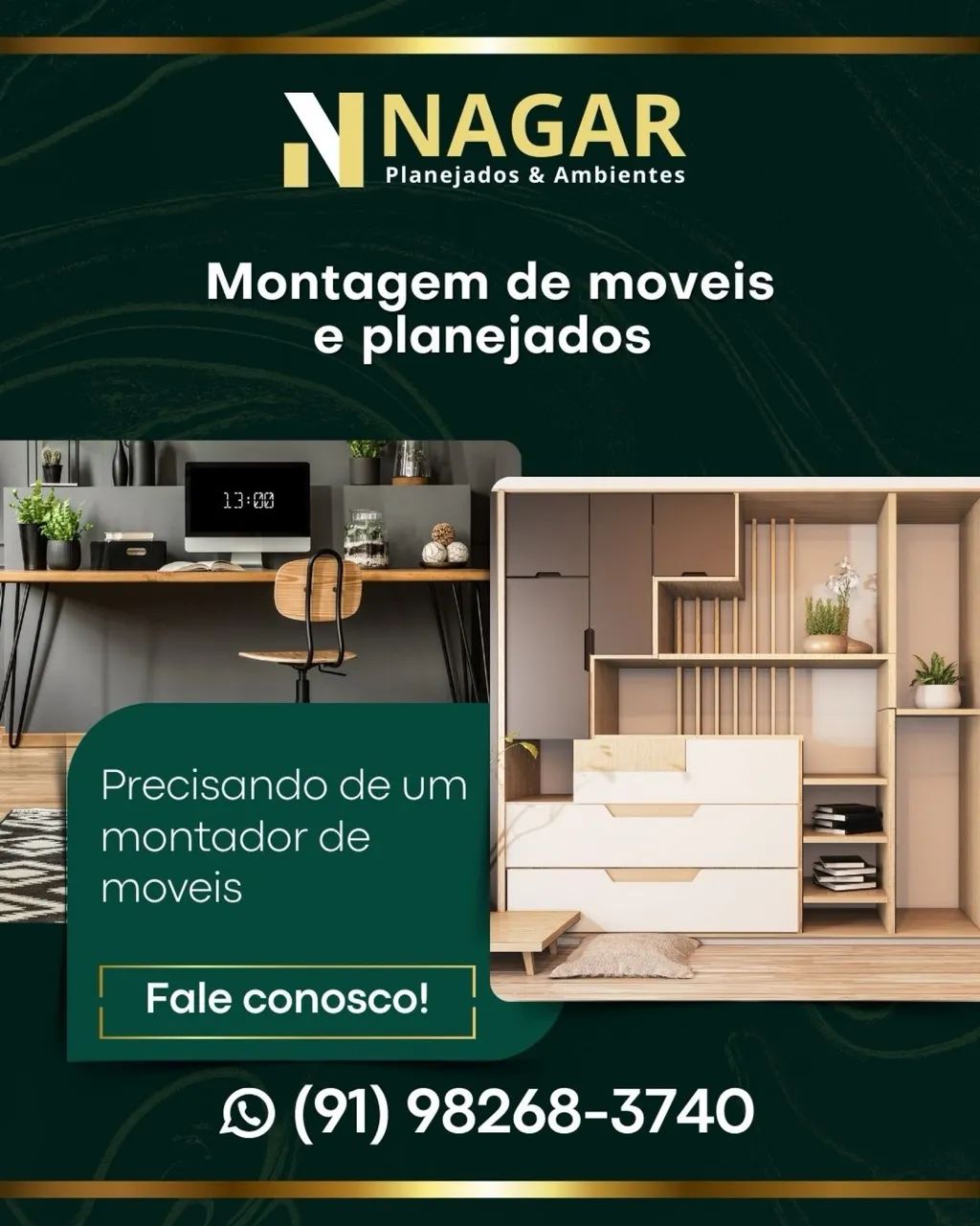 MARCENEIRO, MONTADOR DE MÓVEIS E MÓVEIS PLANEJADOS 
