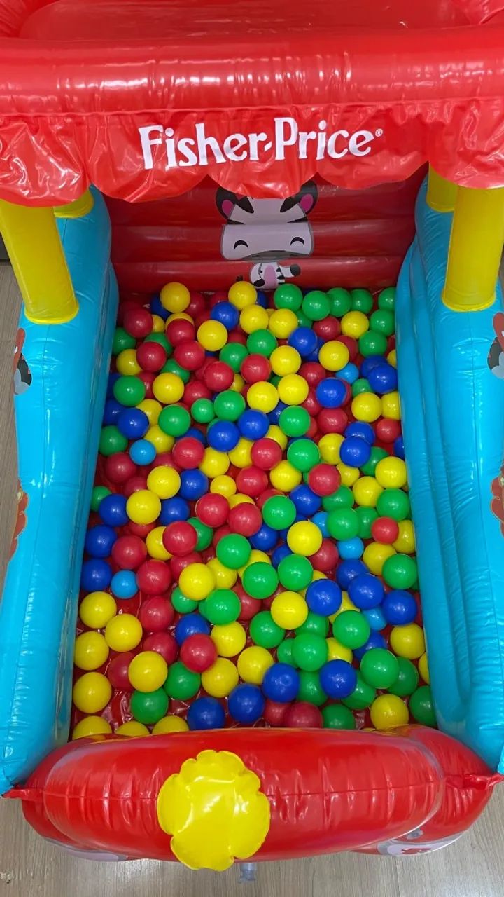 Trenzinho Inflável Fisher Price  + 200 Bolinhas coloridas - Foto 3