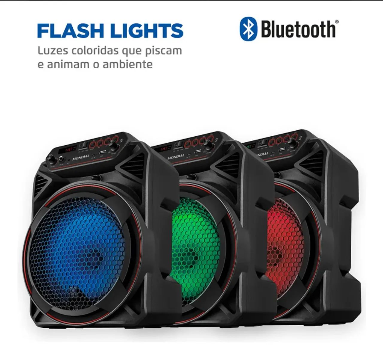CAIXA DE SOM LED 