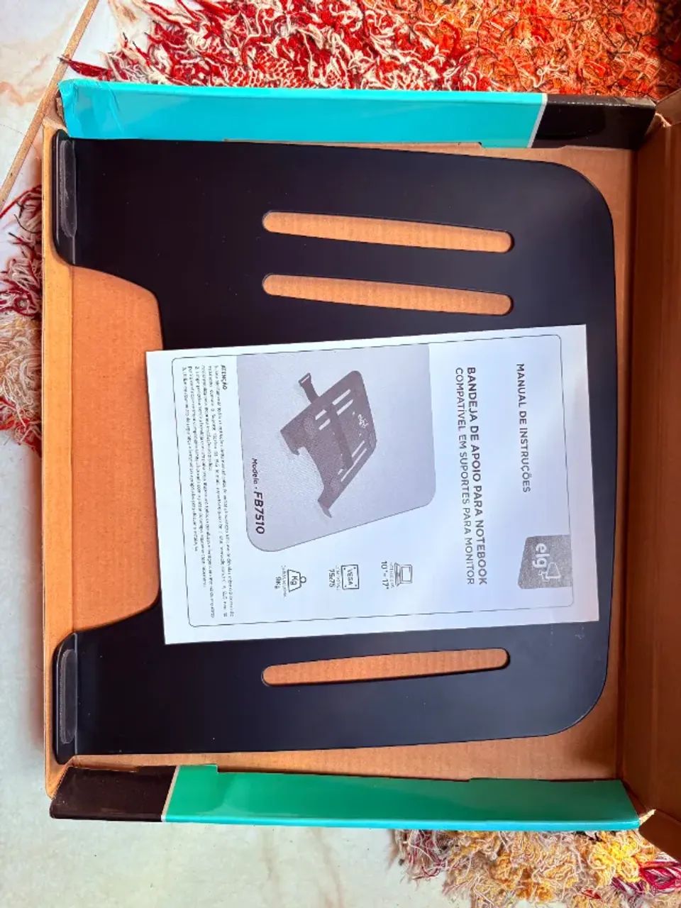 Suporte Bandeja para Notebook 10 a 17 Polegadas 9kg ELG VESA 75x75 - Foto 4