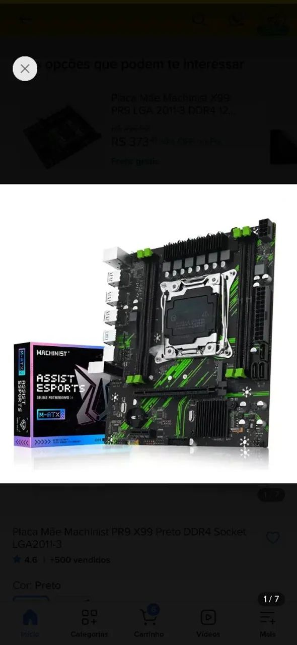 Vendo um kit placa mãe x99 - Foto 5