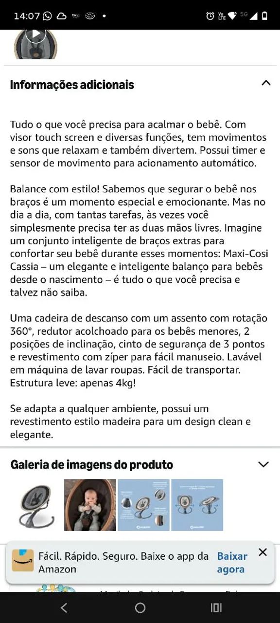 Cadeira de balanço Maxi Cosi - Foto 5
