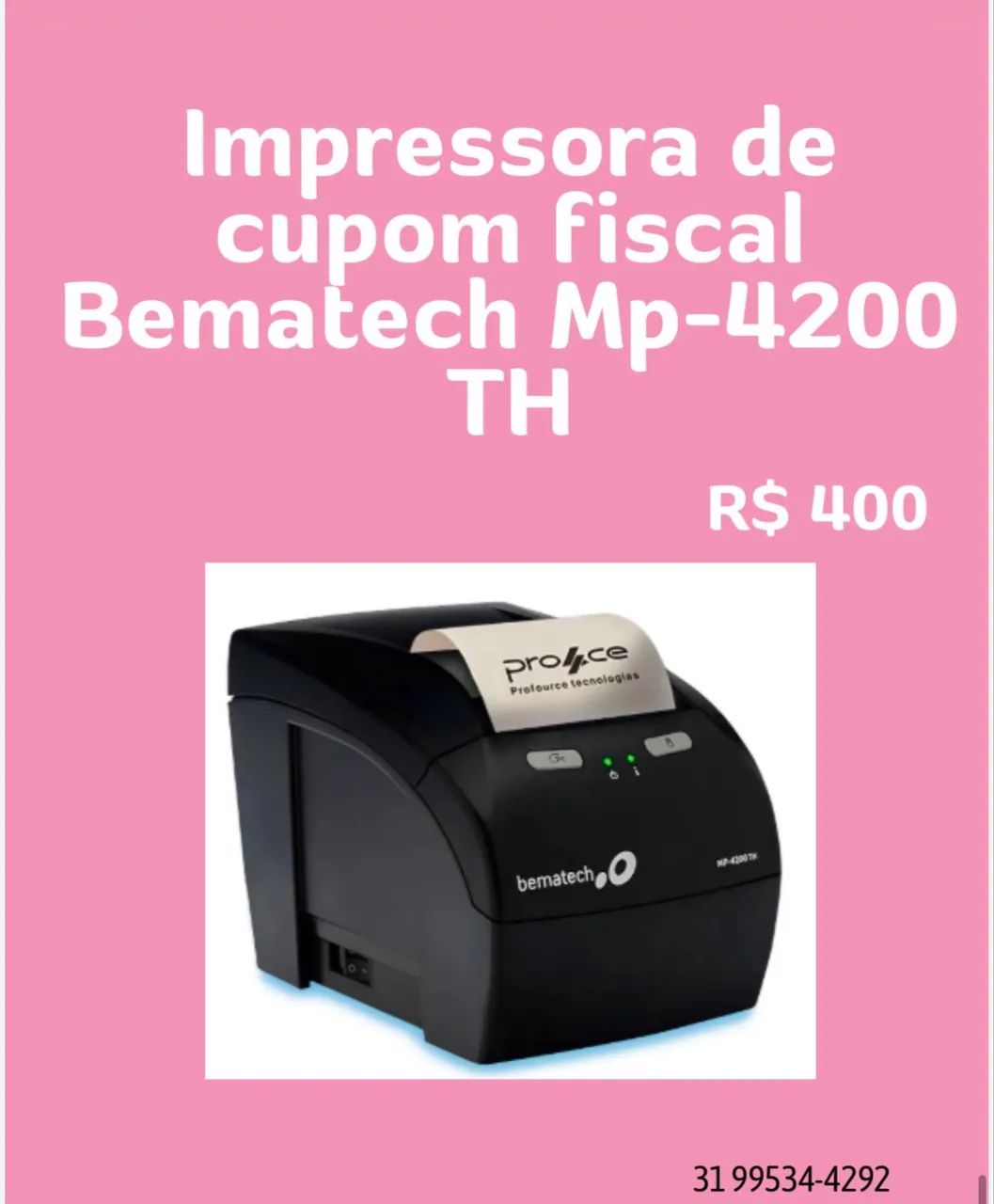 Impressora cupom fiscal bematech