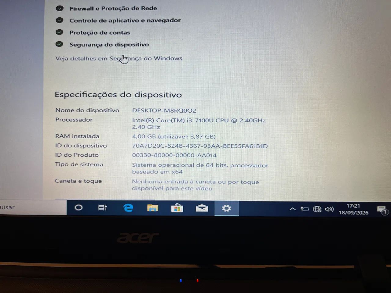  Notebook Acer I3 com SSD - Foto 2