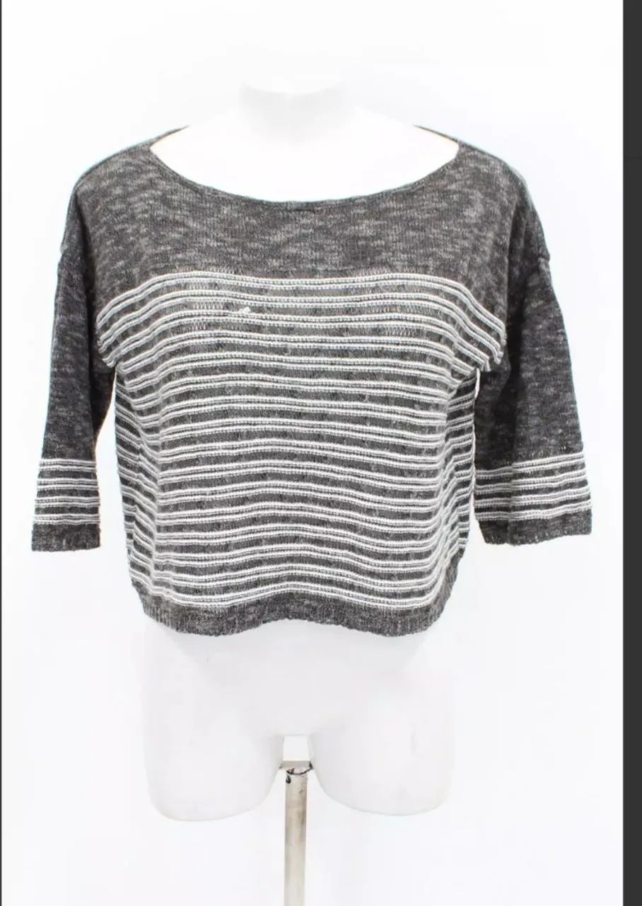 Blusa Feminina Tricô Crochê P - Foto 2