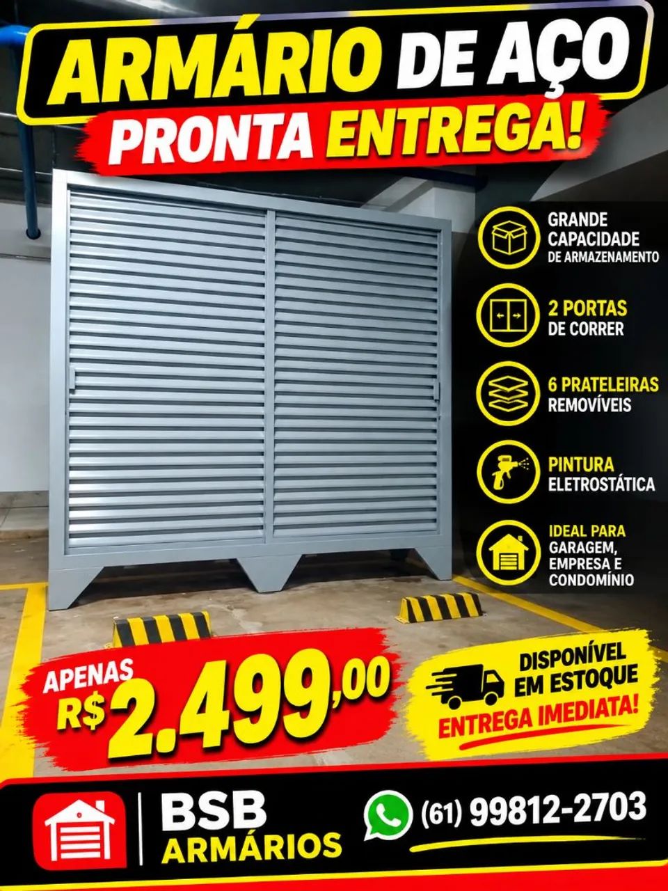 Armários de casa e garagem em aço 