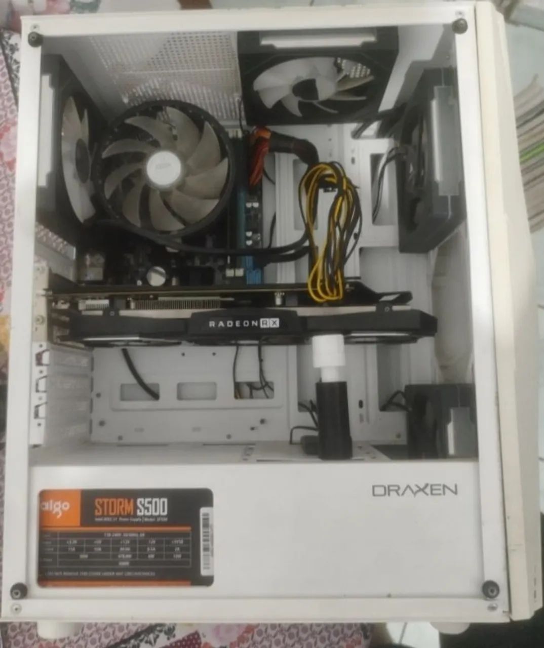 Pc Gamer Usado I7 Rx 580 com 3 Ventoinhas Usb Wifi Ssd 1 Tera - Foto 5