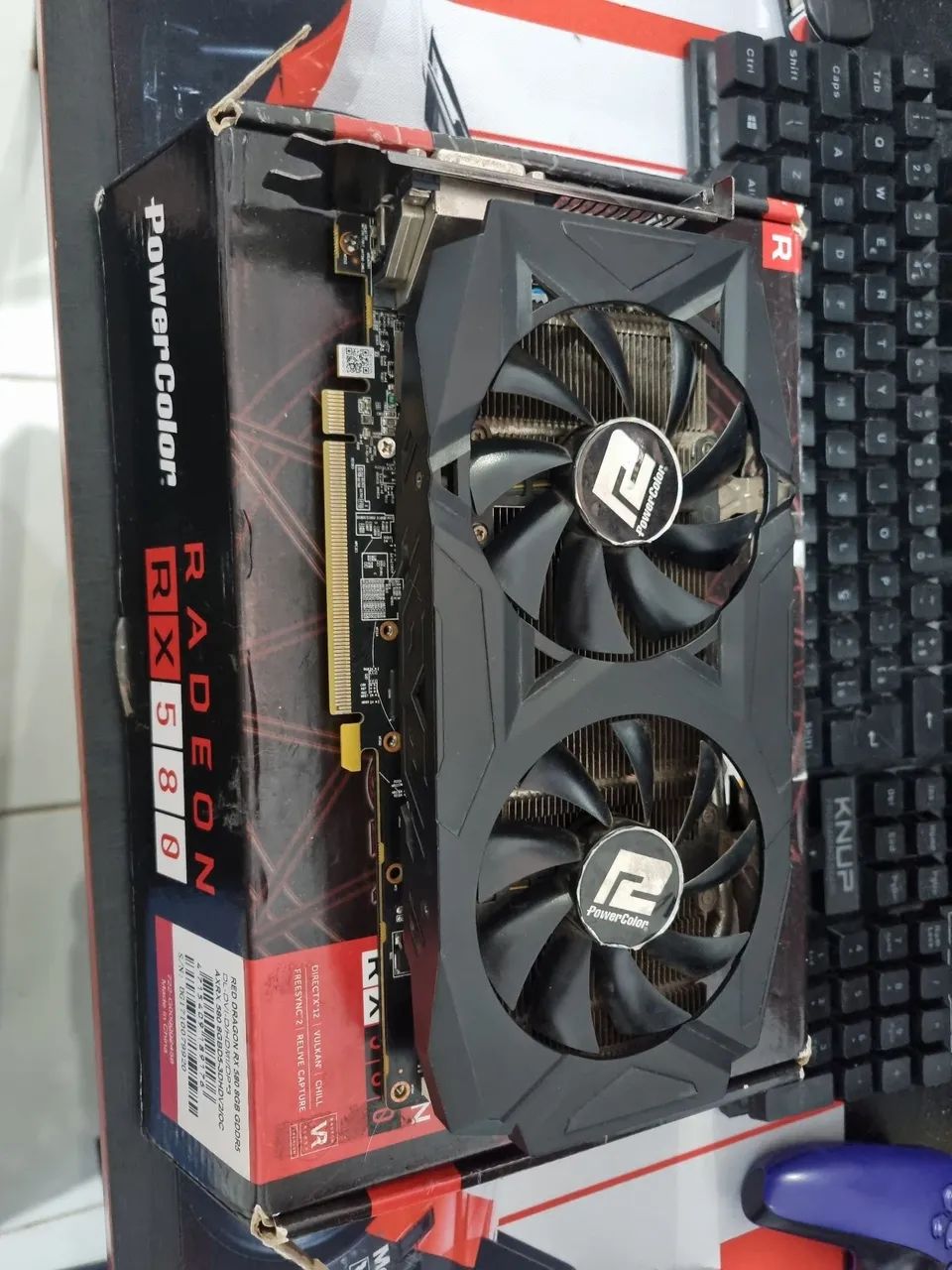 Placa de video rx 580 8gb original!!!! Com defeito!!!