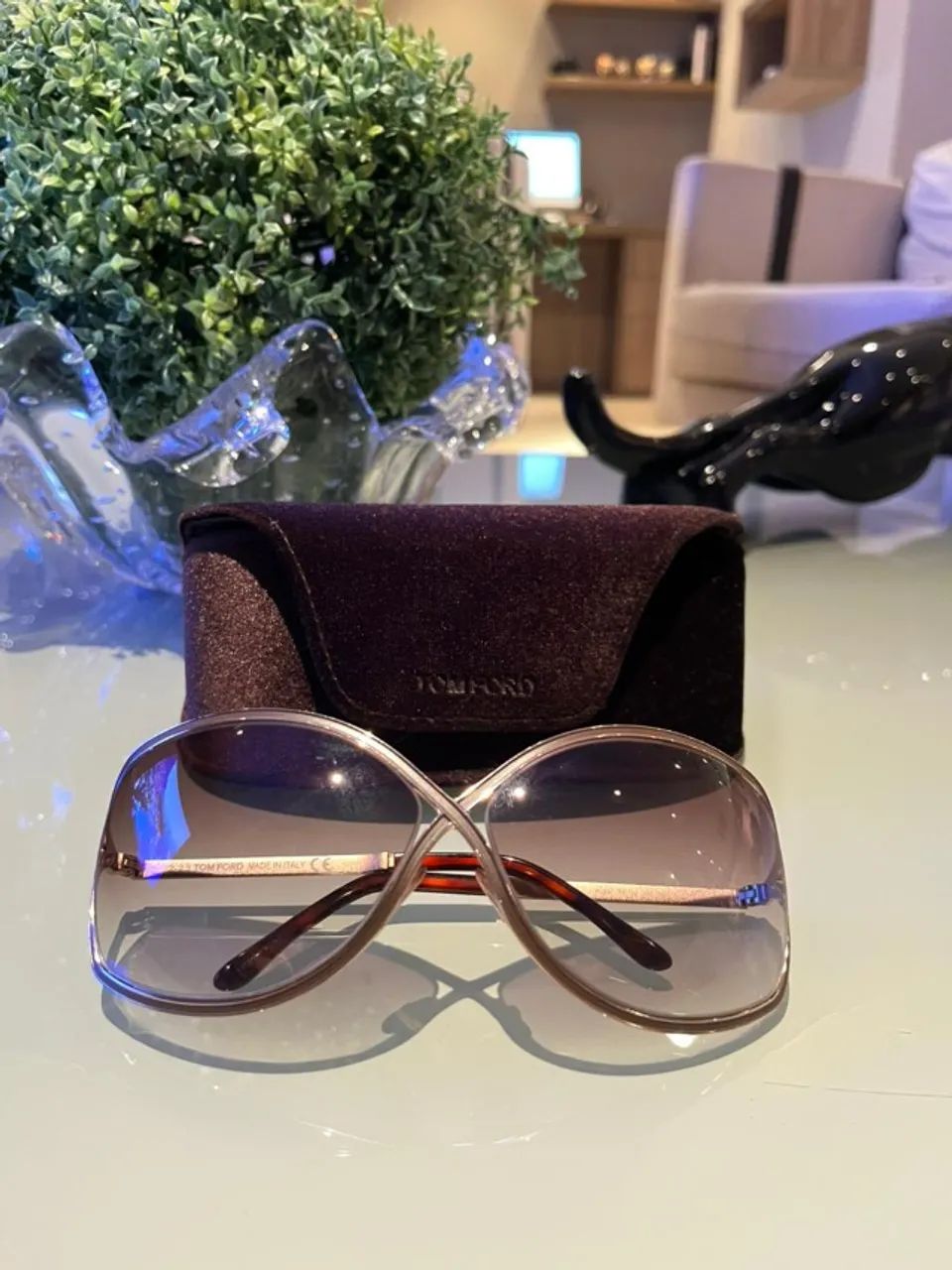 Óculos Tom Ford RITA TF225 original + estojo (lente degradê) - Foto 2