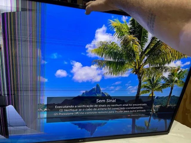 TV LG 55" Polegadas - 55UM7470PSA - Placa perfeita - Tela quebrada
