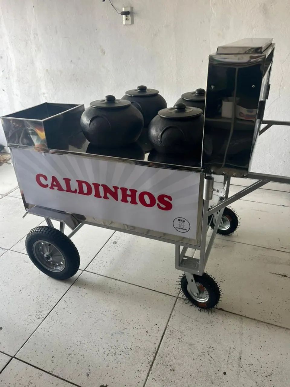 Carrinho de caldinhos,ensopados,caldos em inox em até 10x sem juros no cartão  - Foto 3