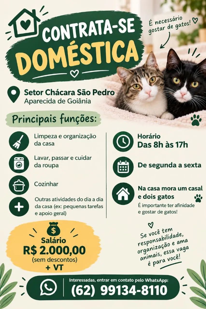 Contrata-se doméstica