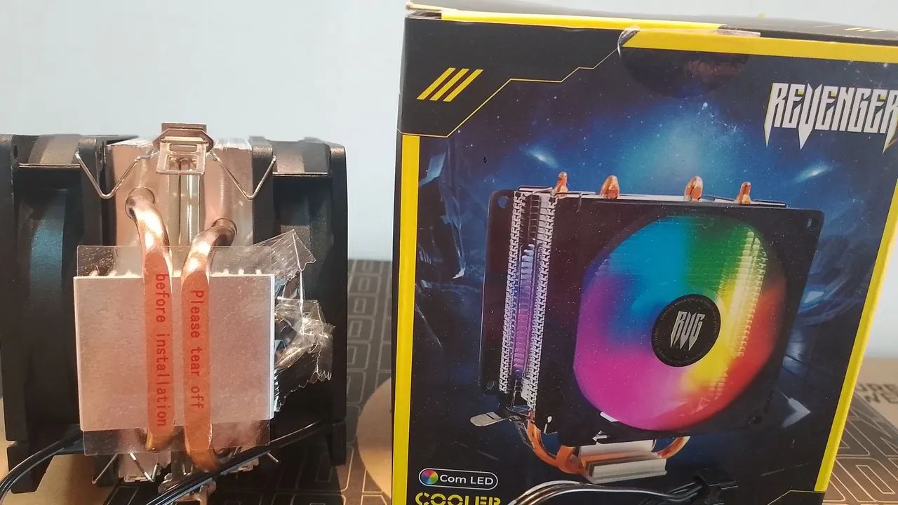 Cooler processador 2 fans novo zero  - Foto 3