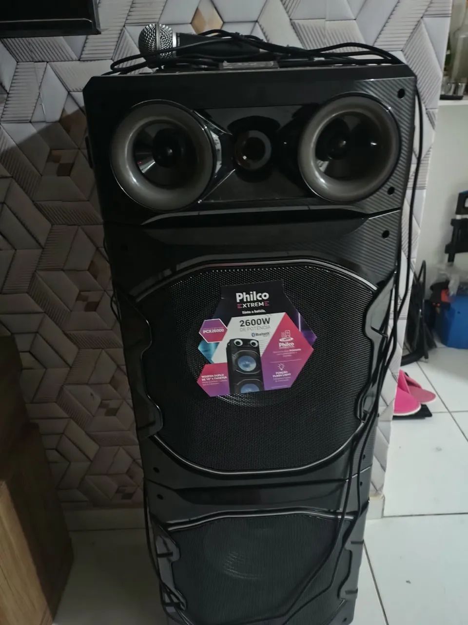 Som Philco Extreme 2600w com microfones  - Foto 4