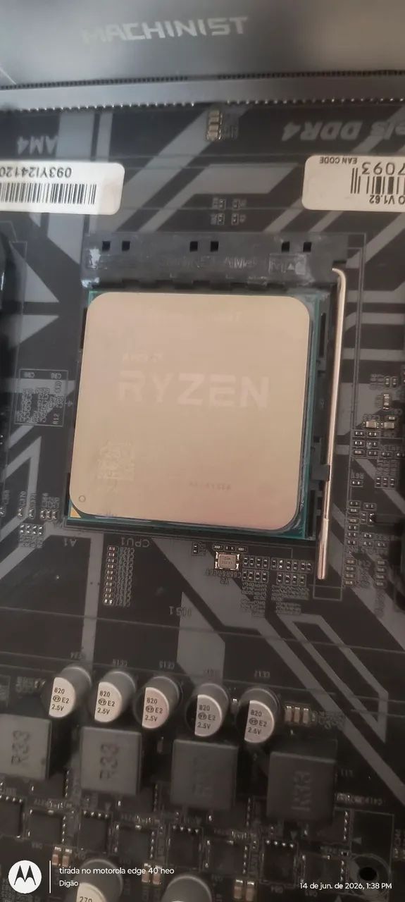 Ryzen cplaca mãe 8de memória e fonte de 650w - Foto 3