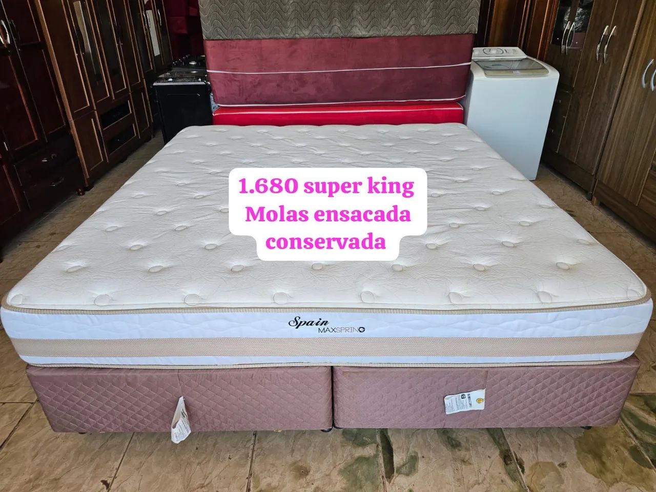 CAMA SUPER KING MOLAS ENSACADAS CONSERVADA