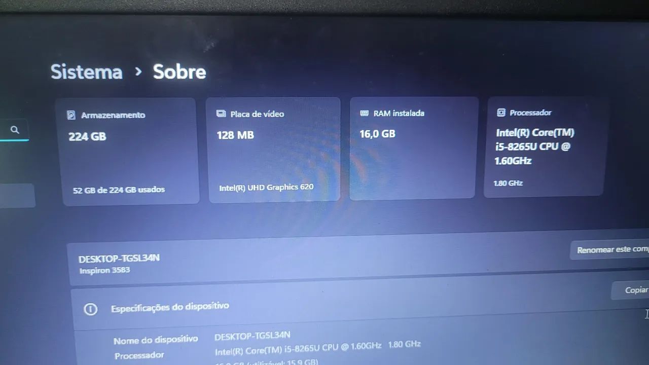 Notebook dell i5 com ssd e 16gb ram top super novo - Foto 4