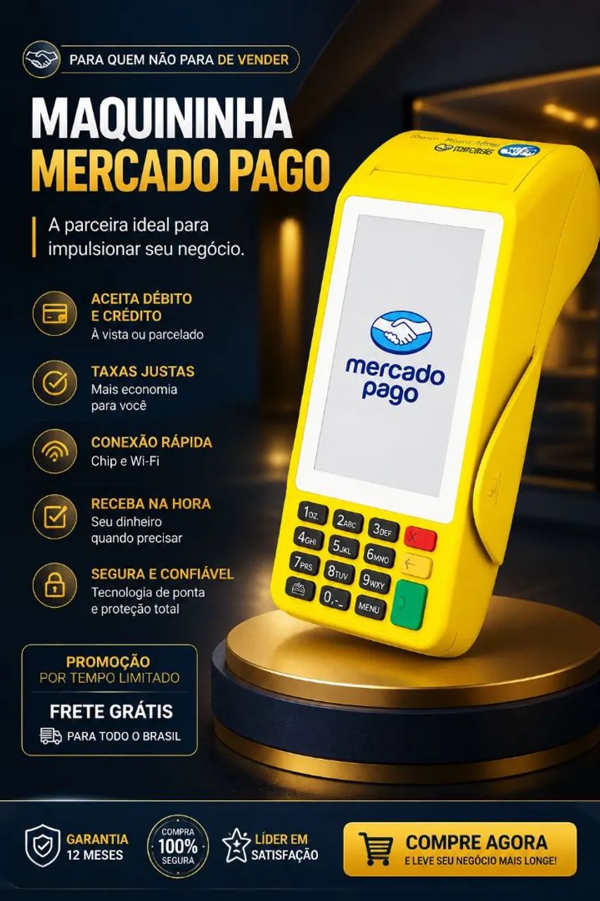 Máquina de cartão mercado pago  - Foto 2