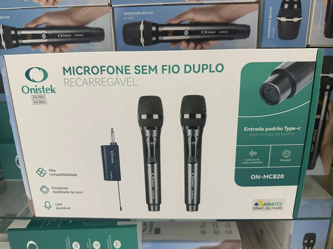 Microfone sem fio duplo onistek  - Foto 2