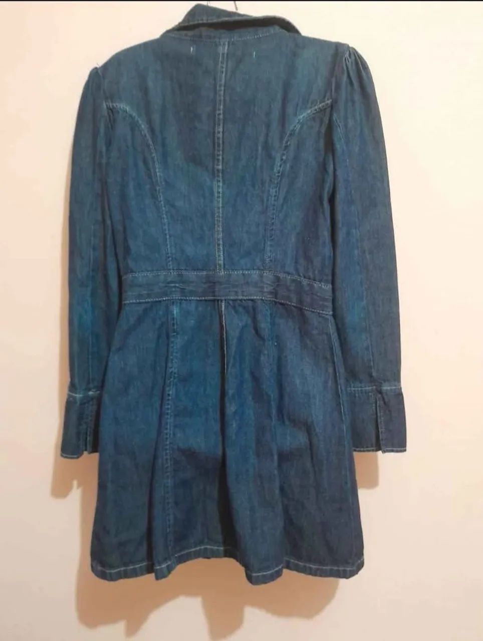 Casaco jeans estilo sobretudo (tam 38) - Foto 3