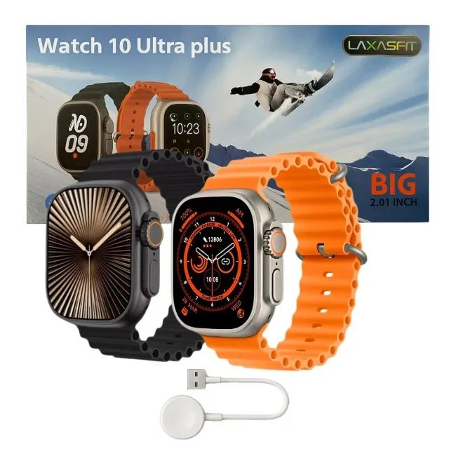 Smartwatch LAXASFIT 10 Ultra Plus Tela 2.2 AMOLED Geral - Foto 6