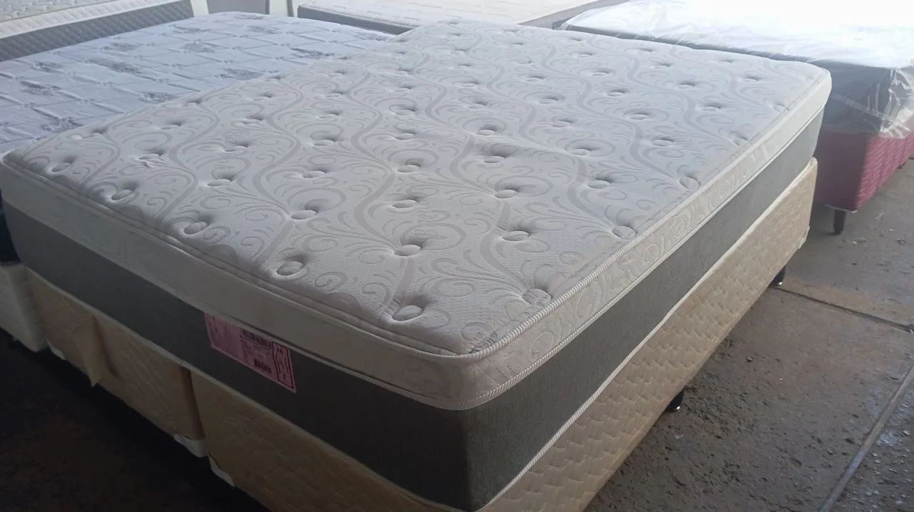 Cama box Queen size Colchão Ortobom  - Foto 4