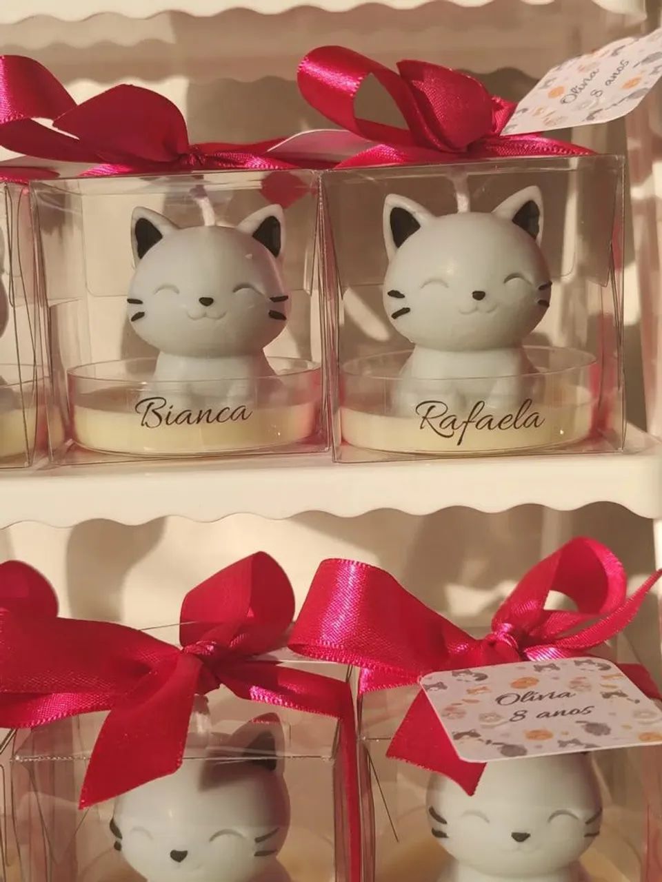 Lembrancinha Vela Aromática Gatinho Personalizada com Base de Acrílico - Foto 2