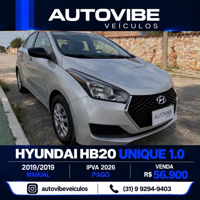 Hyundai Hb20S UNIQUE 1.0 12V FLEX 2019