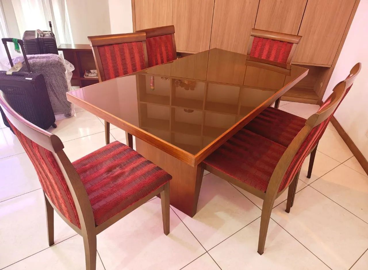 Mesa Madeira Maciça 6 lugares - Foto 2