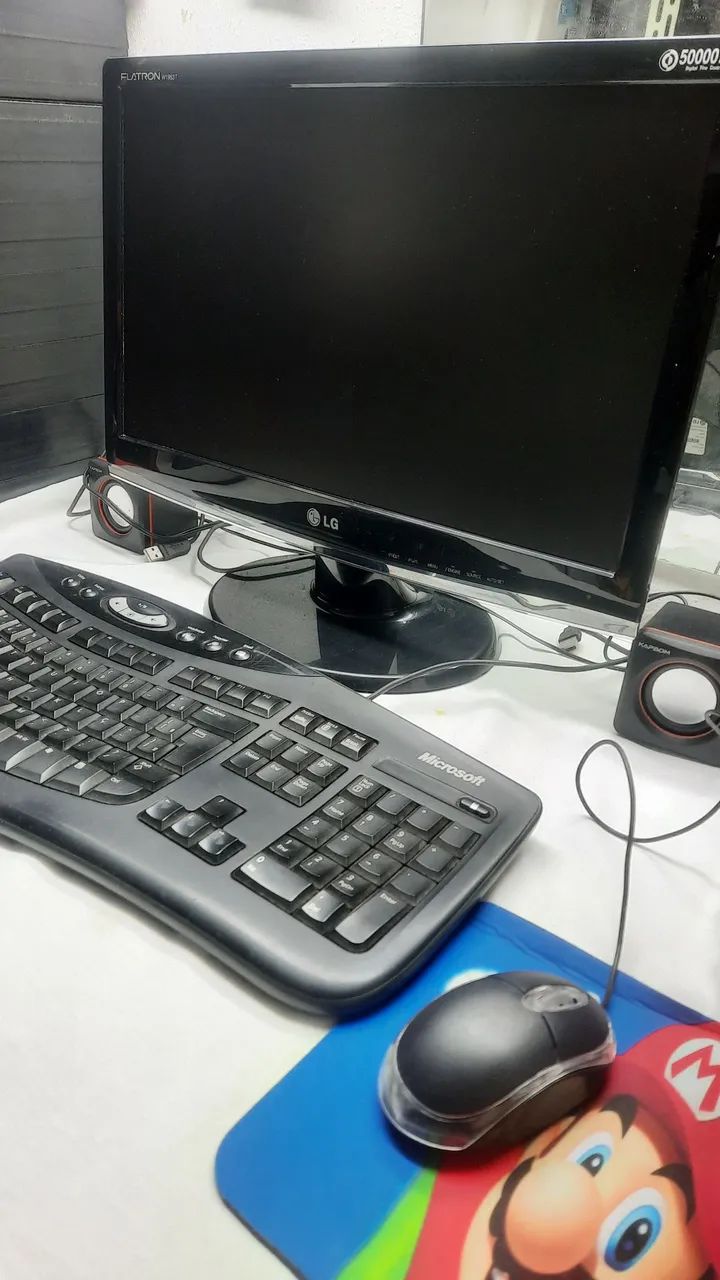 Monitor Flatron LG 19 polegadas + acessórios,  (tudo que está na foto)