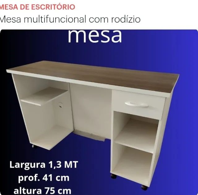 Mesa multifuncional com rodízio - Foto 2