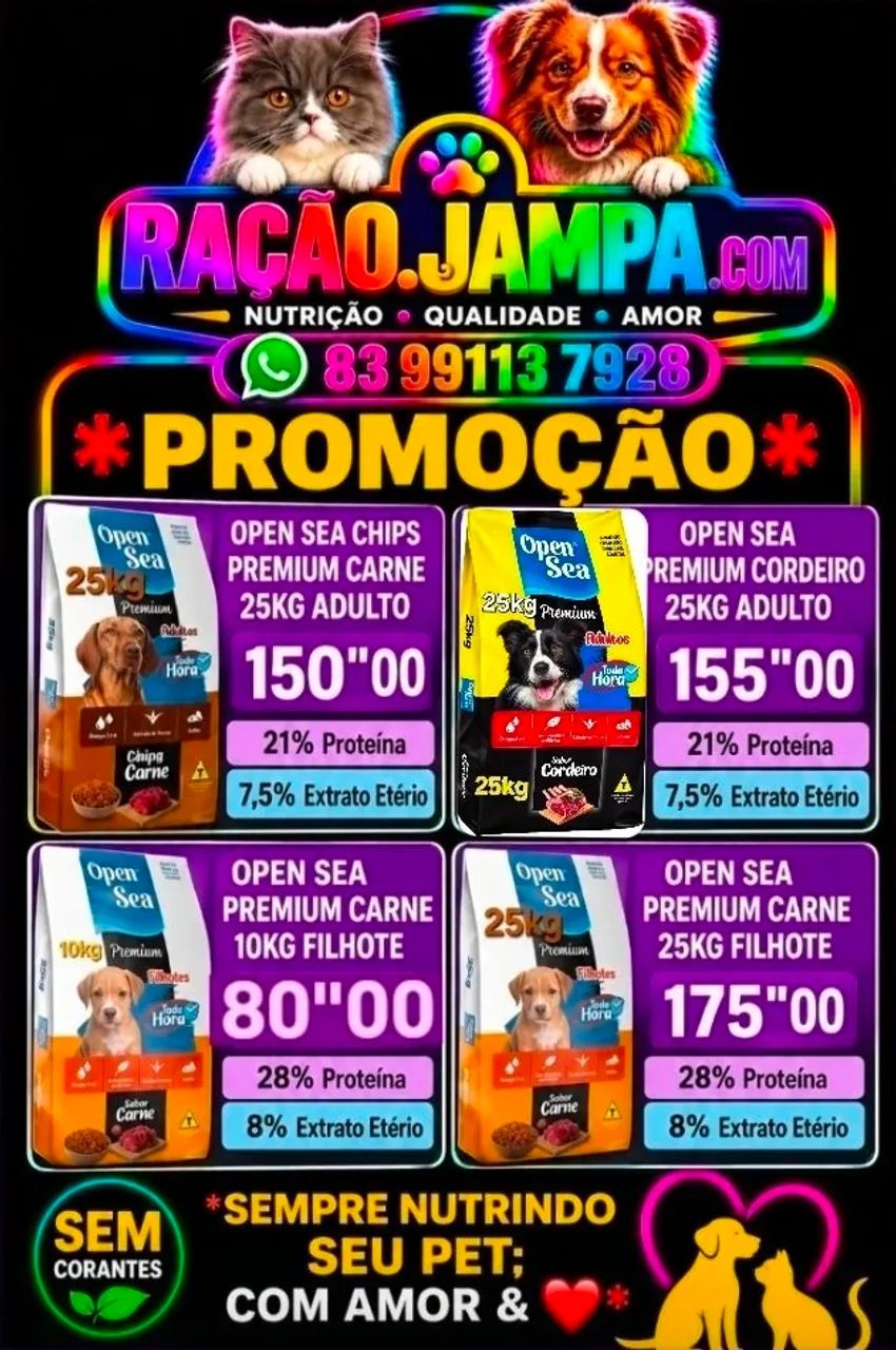 *PROMOÇÃO* RAÇÃO OPEN SEA 