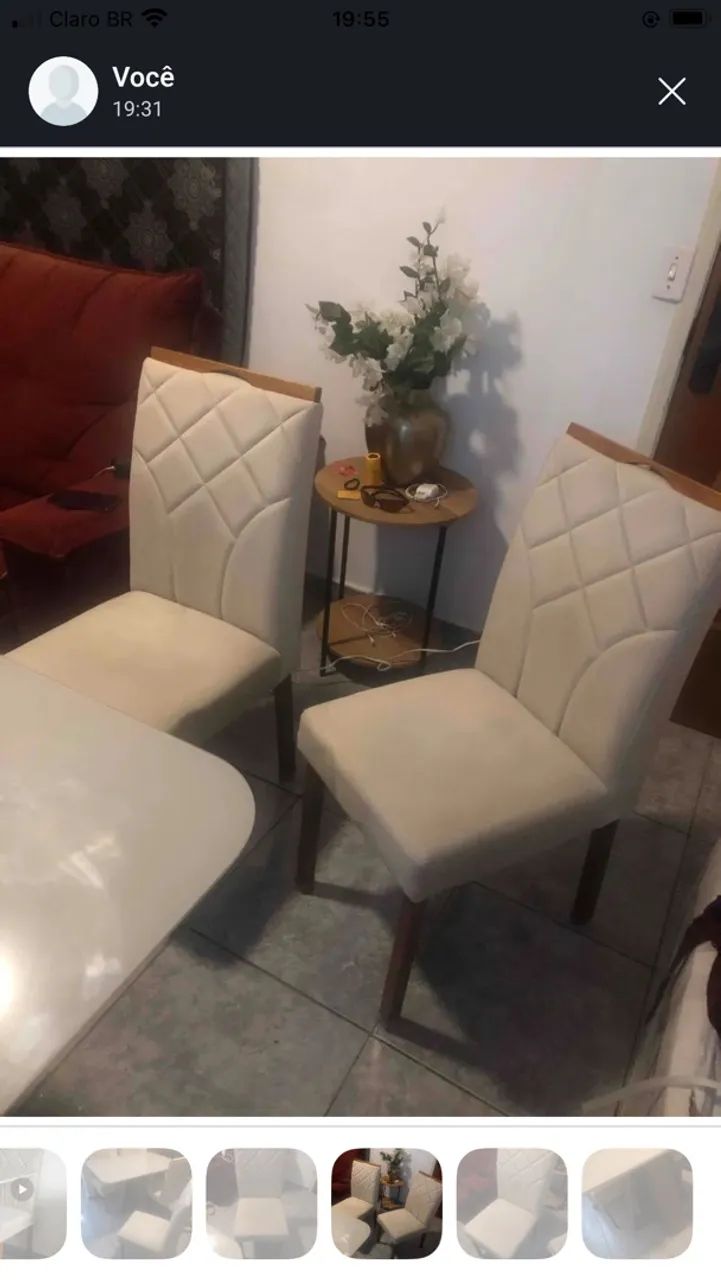 Mesa impecável com 4cadeiras 1,20x0,90 - Foto 4