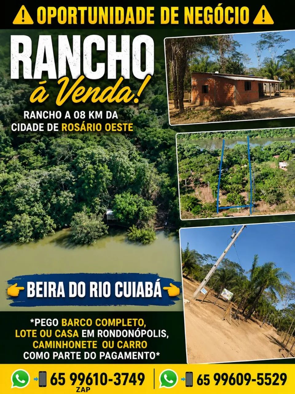 RANCHO A BEIRA DO RIO CUIABÁ EM ROSÁRIO OESTE 