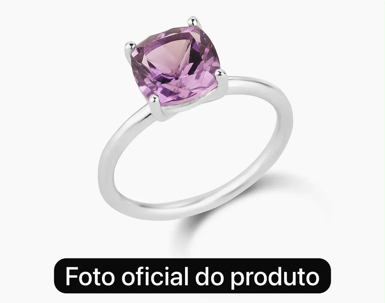 Anel Lavanda em Prata 925 com Ametista - VIVARA - Foto 5