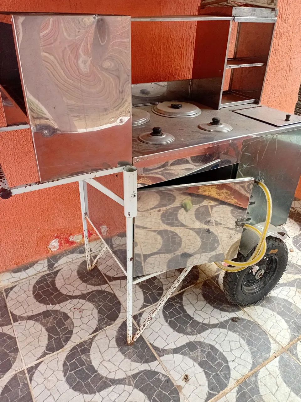 Carrinho de cachorro quente e churrasco 2em1 - Foto 3