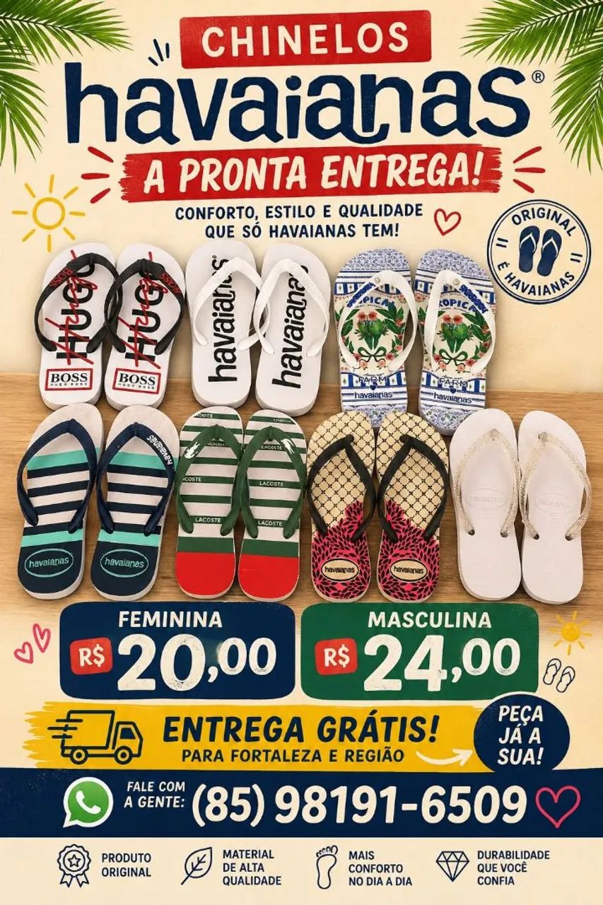 Chinelas havaianas 