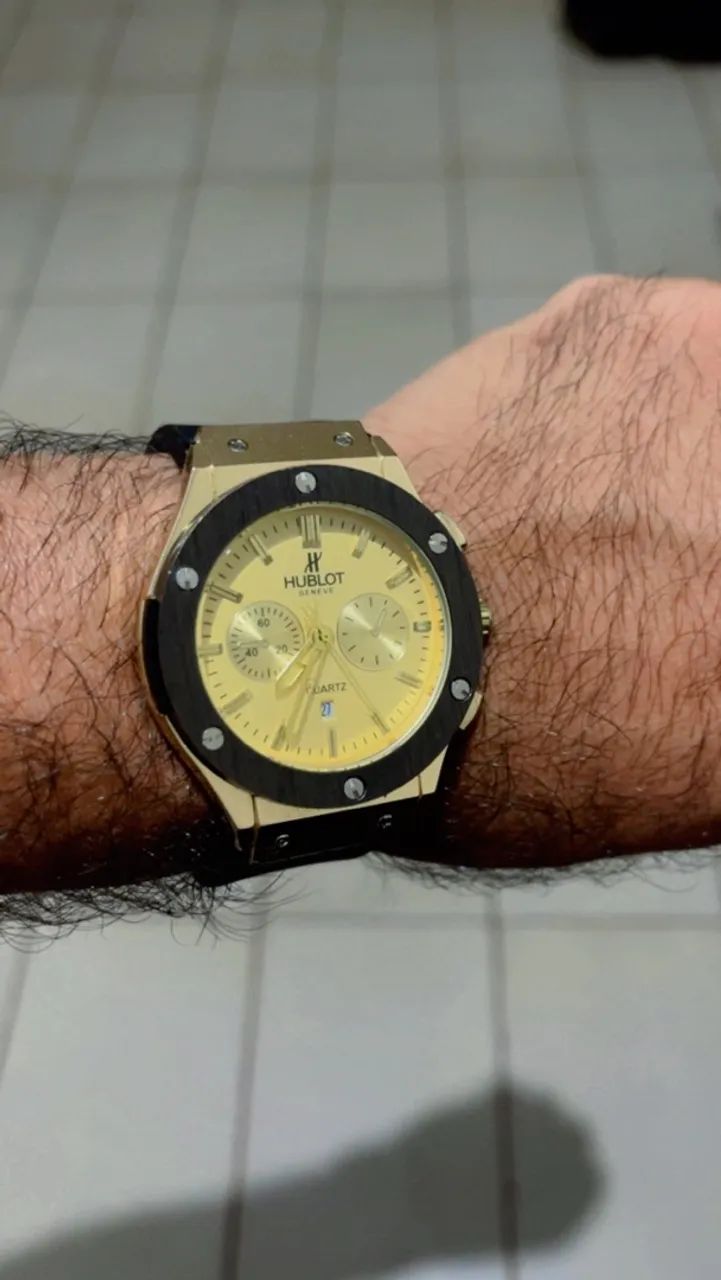 RELÓGIO DOURADO + PULSEIRA BRINDE - Foto 5