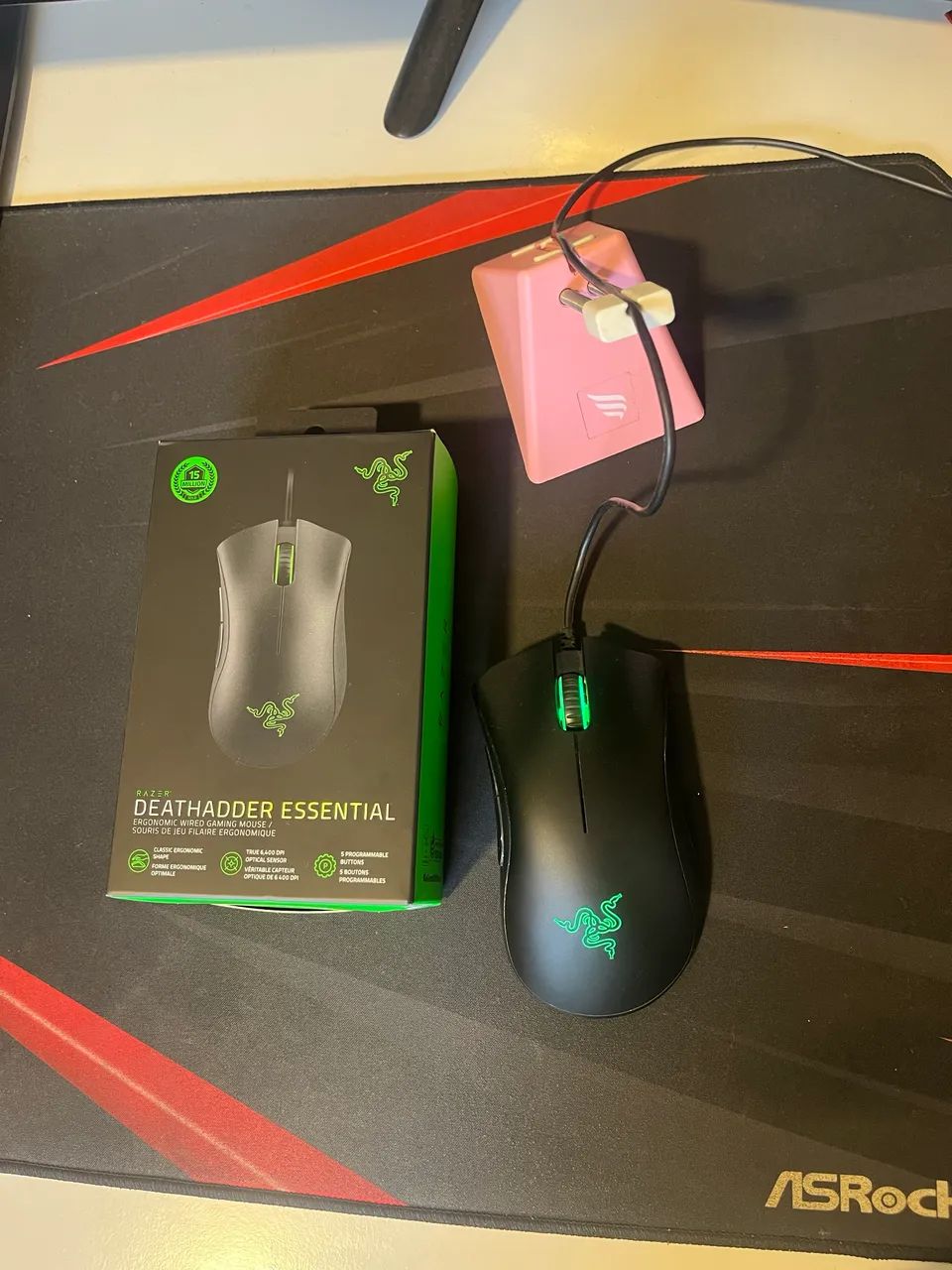 Mouse Razer DeathAdder Essential + Mouse Bungee - Foto 4