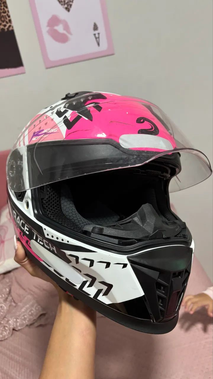 capa race tech volt ninja rosa  - Foto 5