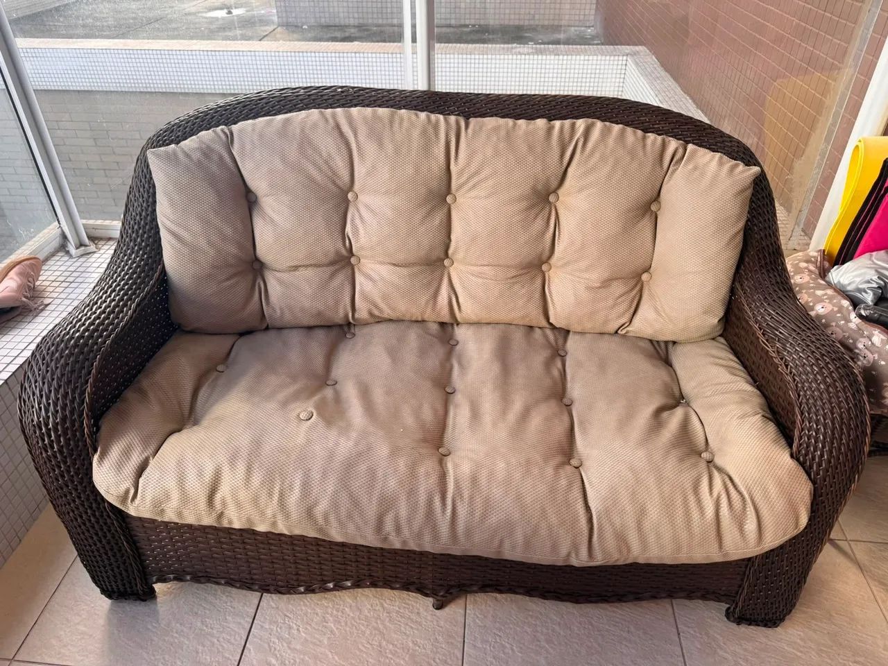 Conjunto sofá de jardim e 2 poltronas - Foto 2