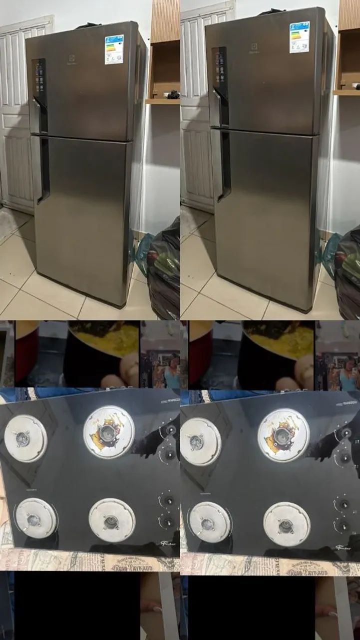 Geladeira, fogão Cooktop 