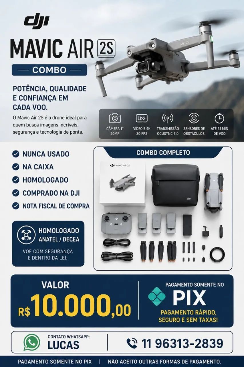 Drone DJi mavic air 2s