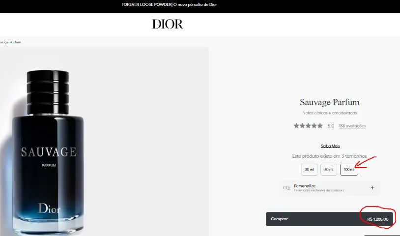 Perfume Sauvage Dior 100ml - Foto 4